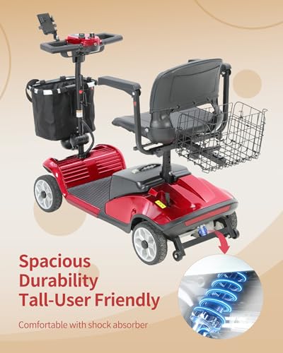 Image of Mobility Scooter,330lbs Capacity,4 Wheel Mobility Scooters for Seniors /Adults with 18 Miles 350W 330LBS Capacity,Detachable Lithium Battery, Adjustable Seat,Shock Absorber