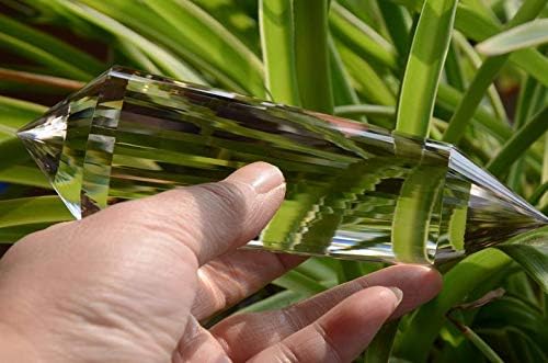 Miniatura 8 de Real Tibet Himalaya de alta altitud de cristal transparente de cuarzo 36 caras estilo Vogel Varita 4.64 pulgadas curación espiritual Reiki