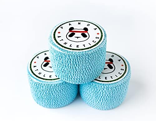Panda Athletics Thumb Tape | Protects Thumbs When Lifting Weights | Stretchy Water Resistant Adhesive Athletic Tape for Weightlifters Crossfitters Powerlifters Gymnasts and Multi Sports Use (Blue)