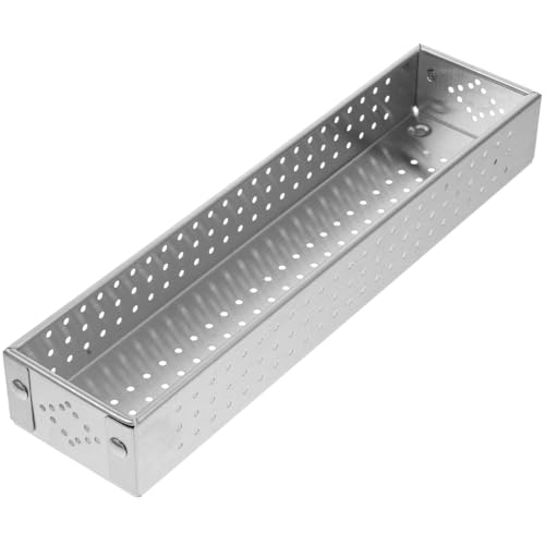 Hemoton 304 Stainless Steel Cutlery Holder Rectangular Silver
