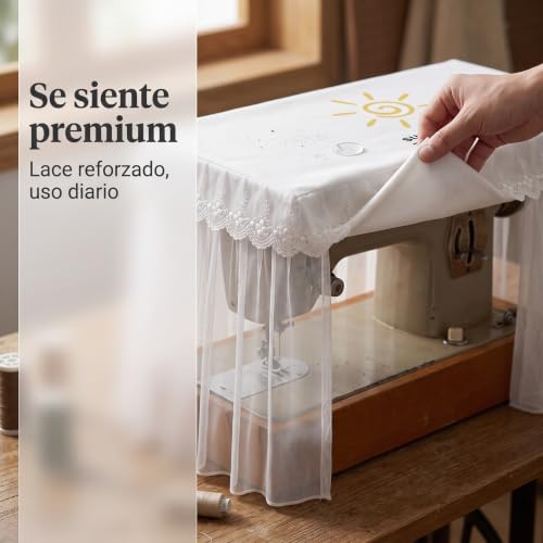 Cubierta para máquina de coser Luwecf funda protectora impermeable gris para modelo estándar 6