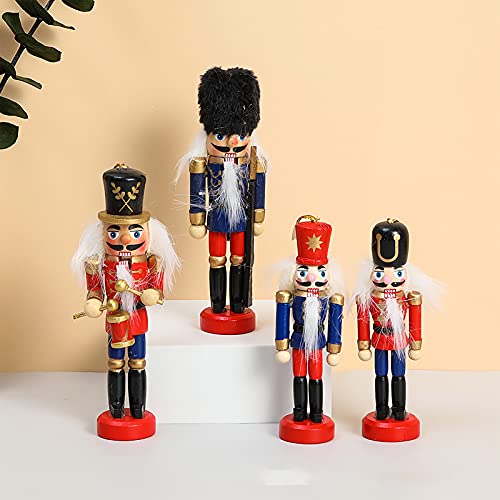 Conjunto de enfeites quebra-nozes de Natal, conjunto de enfeites quebra-nozes de madeira, decorações