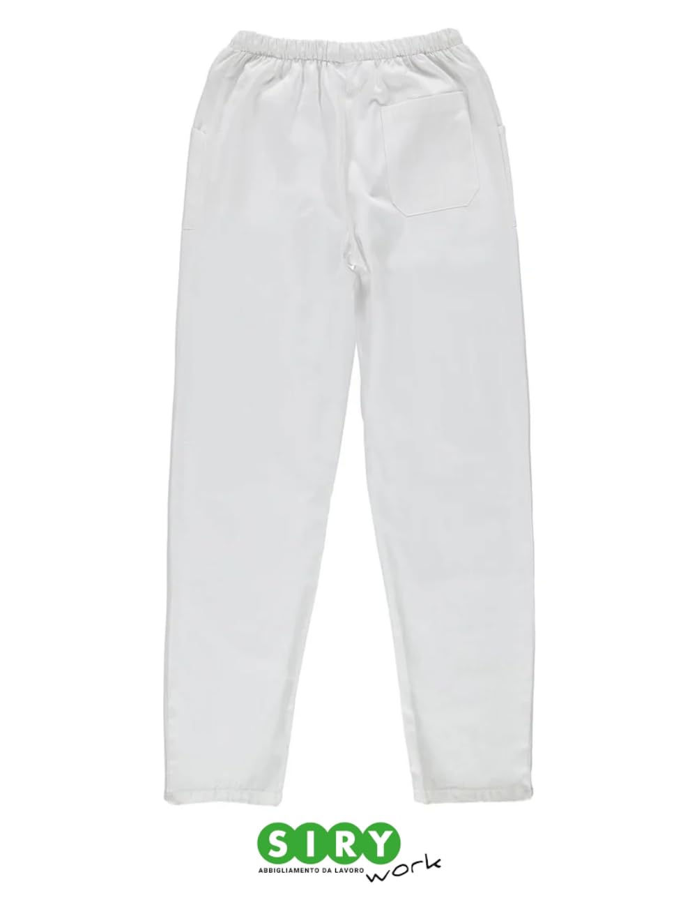 Siry Work Pantalon unisexe blanc avec élastique Art. PAN MAX 100 % coton fabriqué en Italie