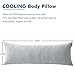 MIULEE Body Pillow for Adults Long Body Pillow for Side Sleeper Memory Foam Cooling Bed Full for Back/Stomach/Side Sleeping 20x54 Inch Silver Grey