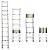 10.5FT Telescopic Ladders Aluminum Extendable Steps 330LB Capacity Straight Ladder for Decoration Outdoor Indoor Portable Compact Lightweight Easy Storage in Car Transport Silver