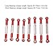 Culnflun 8Pcs Adjustable Steering Linkage Parts, Aluminum Alloy Servo Link Pull Rod for WPL C14 C24 B14 MN D90 D91 RC Crawler Car Upgrade Parts