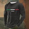 Men's Long Sleeve Casual Slim Fit T-Shirt Stylish Print Design Perfect for Winter, black, L #1