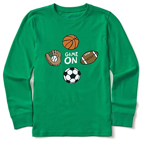 T-shirt sport garçon fille manches longues coton vert vêtement taille S