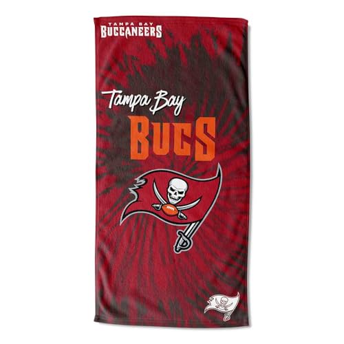 Image of Northwest NFL Tampa Bay Buccaneers Unisex-Adult Beach Towel, 30 inch x 60 inch, Psychedelic