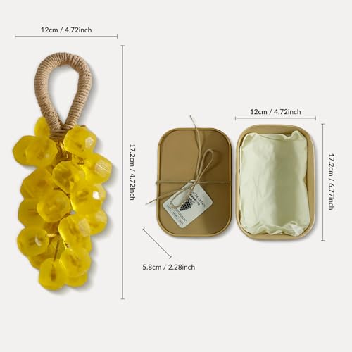 SHLLON Grape Soap on a Rope – Handmade Grapes Cluster Shaped Soap Bar, Decorative Hanging Bath Soap with Lasting Fragrance, Cold Process Artisan Gift-Home Decor(Lemon Scent) — view 4