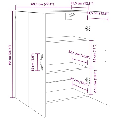 Armoire murale vidaXL pour optimiser les petits salons et ranger sans encombrer
