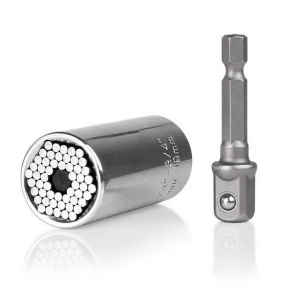 Uniwersalny zestaw kluczy nasadowych z końcówką dynamometryczną Grzechotka Super Sleeve Gadget Zestaw przedłużek(Universal Socket Key)