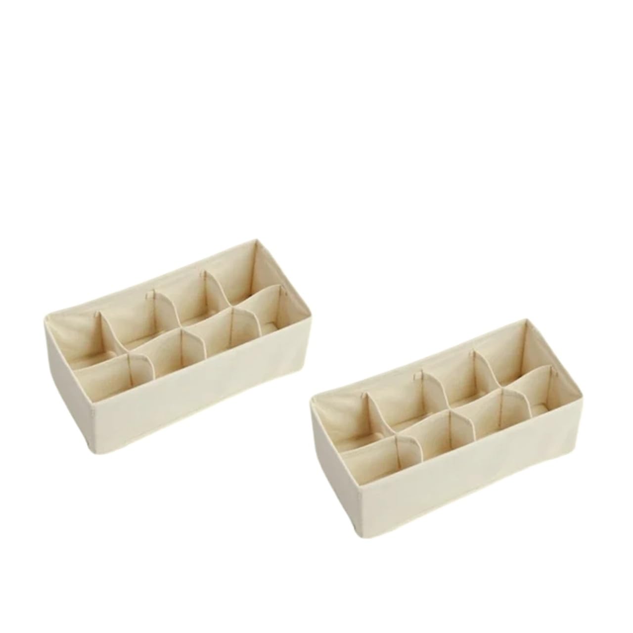 LADFRTYU Sock Storage Box Drawer Underwear Socks Bra Storage Box Clothes Organizer Bag Household Wardrobe Cabinet(Yellow-8grids-2pcs)