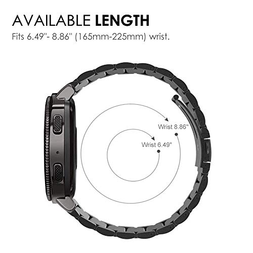 Fintie Band Compatible With Samsung Galaxy Watch 5 Pro 45Mm, Watch 5/4 40Mm 44Mm, Watch 4 Classic 42Mm 46Mm, 20Mm Stainless Steel Metal Bands Replacement Bracelet Strap (Black) #TOP7