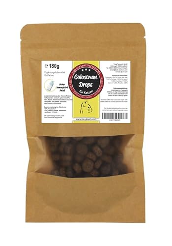 Trade Teamwork Colostrum Drops für Katzen – Leckerlis mit wertvollem Kuh-Kolostrum (180 g) - Natürliche Unterstützung für EIN glückliches Katzenleben