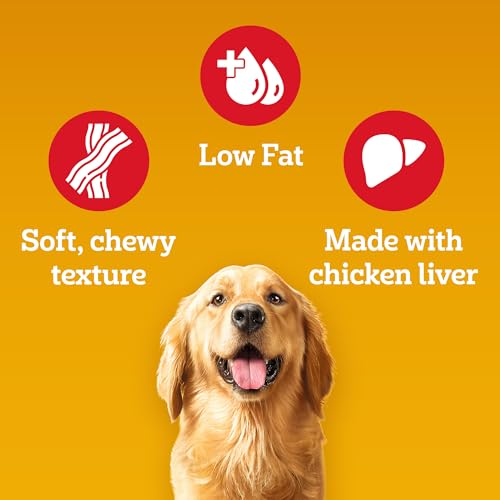 Pedigree® Tasty Jerky™ Dog Treat, Chicken Flavour, 70 g x 12, Jerky-Style Treats for Bonding, Low-Fat and Rich-Protein* Dog Treat