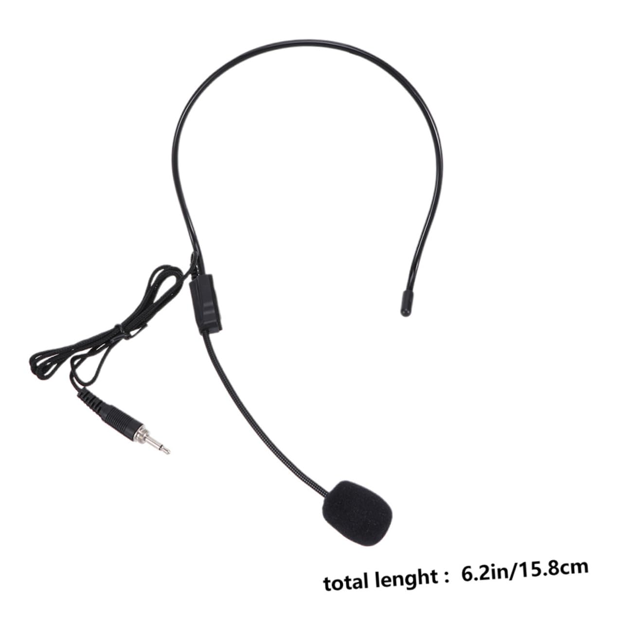 BRIGHTFUFU 2pcs Condenser Microphone Wired Voice Amplifier Mic Earhook Microphone Flexible Cable for Teachers