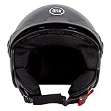 GUANCIALI & INTERNI REMOVIBILI: Il casco demi-jet dispone di guanciali removibili per poter essere lavati e puliti in tutta semplicità. Il tessuto interno è inoltre anallergico e particolarmente confortevole al contatto con il viso