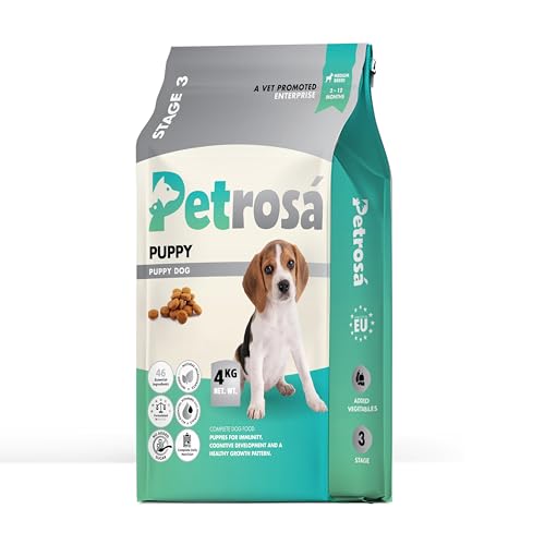 Image of Medium Breed Puppy Dog Food (2 to 12 Months) | 4 Kg | 30% Protein, DHA & Prebiotics | High Protein Growth Formula for Muscle, Bone & Digestive Health | 7mm Kibble, EU-Formulated Nutrition