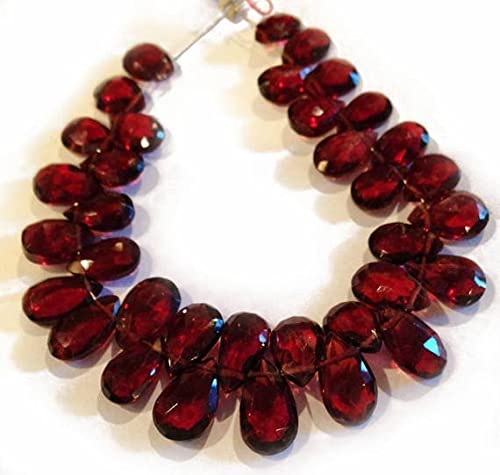 Garnet faceted briolettes fil de perles naturelles pour créer un cadeau d'anniversaire fait main