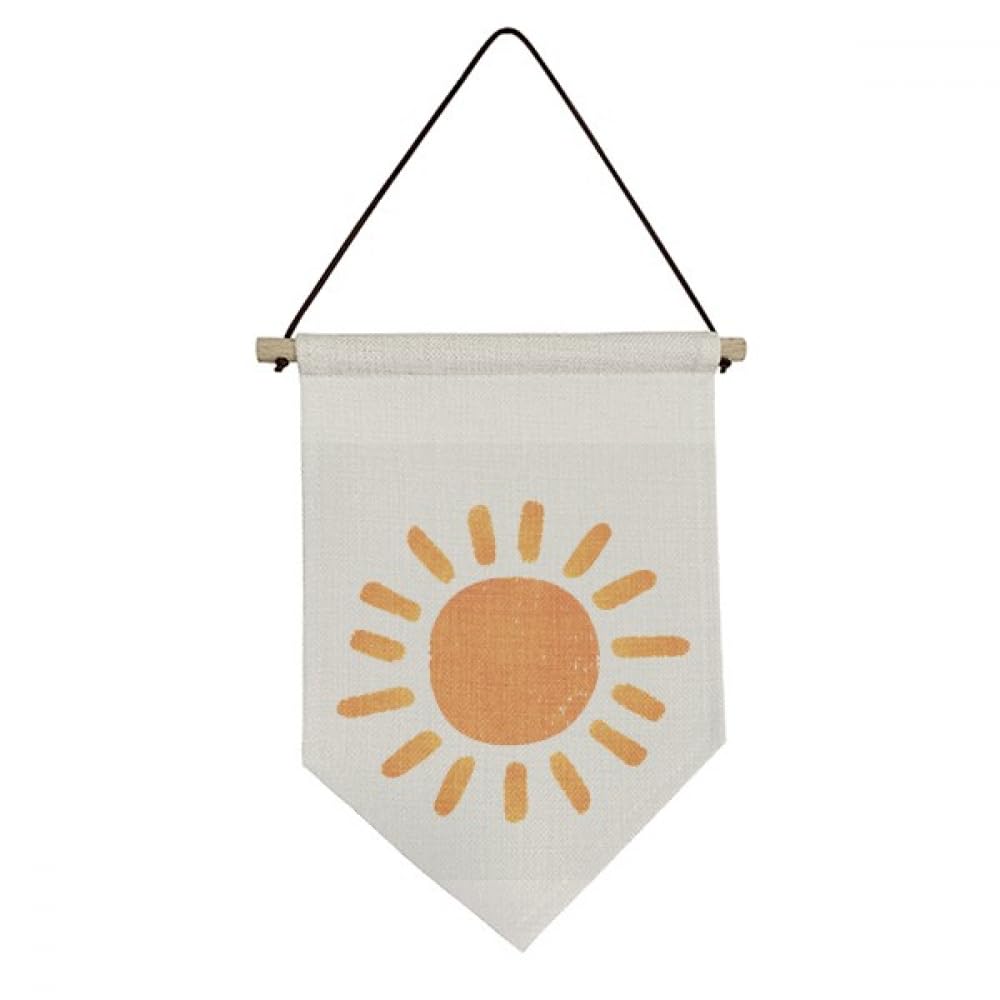 Toile soleil peinte à la main drapeau suspendu déco murale