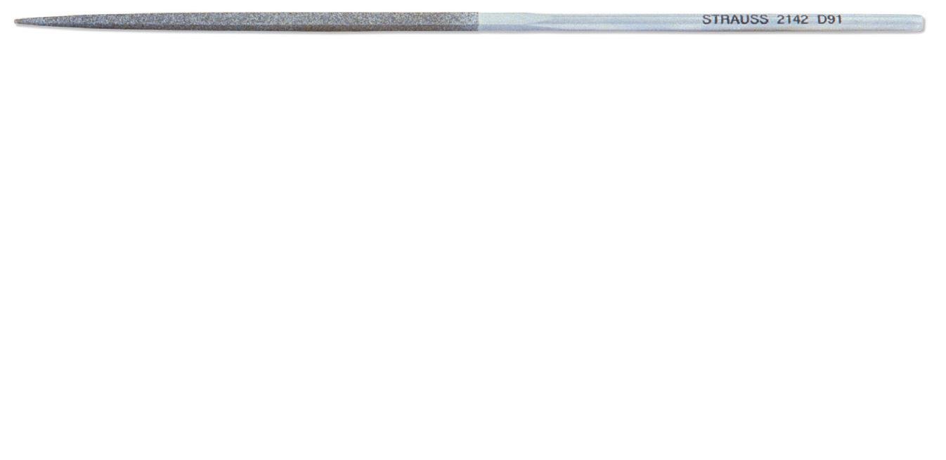 Strauss Needle File, Diamond Grit, Square, Medium, 160mm Length, 2.5mm Width, 2.5mm Thickness