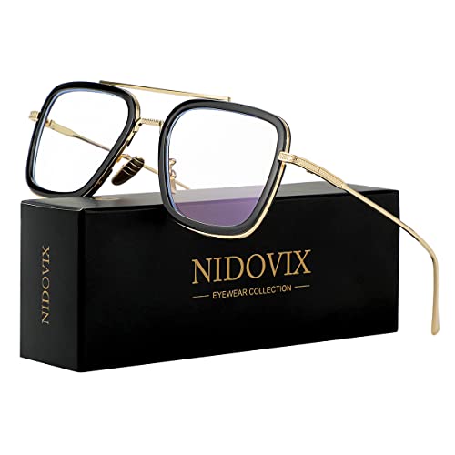 Image of Tony Stark Style Blue Light Blocking Glasses for Men Women, Iron Man and Spider-Man Computer Gaming Glasses