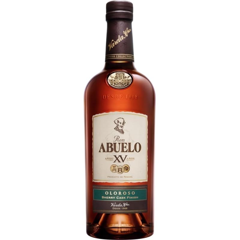 Ron Abuelo Oloroso 40% Vol – Ron panameño premium envejecido en barricas de jerez para un perfil aromático profundo, elegante y con matices únicos