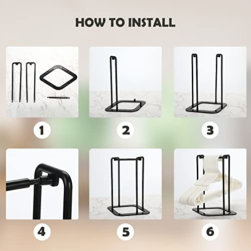 HAKDAY Portable Hanger Organizer Rack, Hanger Storage Stacker Holder Caddy for Closet Laundry Dry Cleaning Room by HAKDAY - Image 6