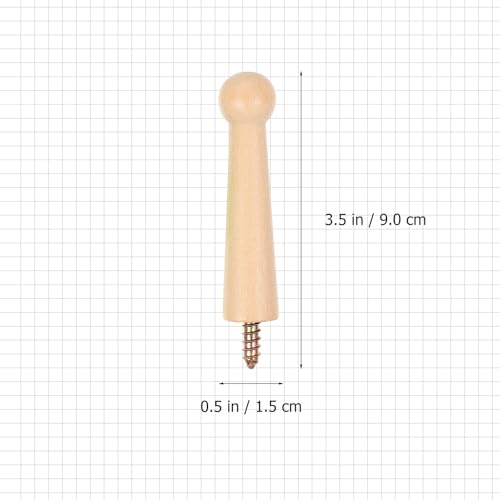 Perchero de pared de madera beige con 10 ganchos para colgar ropa 3