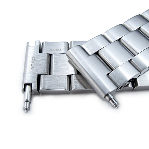 20mm Metal Band by MiLTAT Solid 316l Stainless Steel Super-O Boyer Straight End Watch