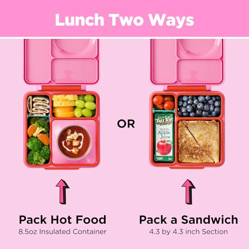 OmieBox Bento Box for Kids - Insulated Bento Lunch Box with Leak Proof Thermos