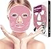 Produktbild ICEHOF Kühlmaske mit Tonerde - Kühlende Maske für das Gesicht - Wohltuende Wellnessmaske - Entspannungsmaske wirkt beruhigend & schmerzlindernd - Gesichtsmaske (Rosa)