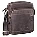 Produktbild STILORD 'Trae' Tasche Herren Umhängetasche klein Leder Vintage Messenger Bag Herrenhandtasche für Tablet moderne Leder Schultertasche für Männer, Farbe:dunkel - braun