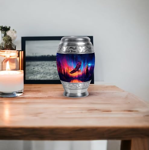 Image of Eagle Urn - Small Cremation Urn for Human Ashes Adult Female - Funeral Urns for Men - Decorative Urns for Male - 3 Inch