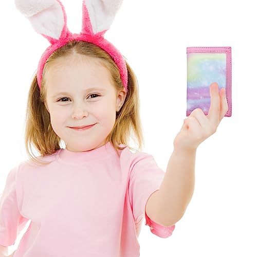 Image of RFID Trifold Canvas Outdoor Cartoon Wallet for Kids /Slim Front Pocket Wallet with Zipper (Dessert)
