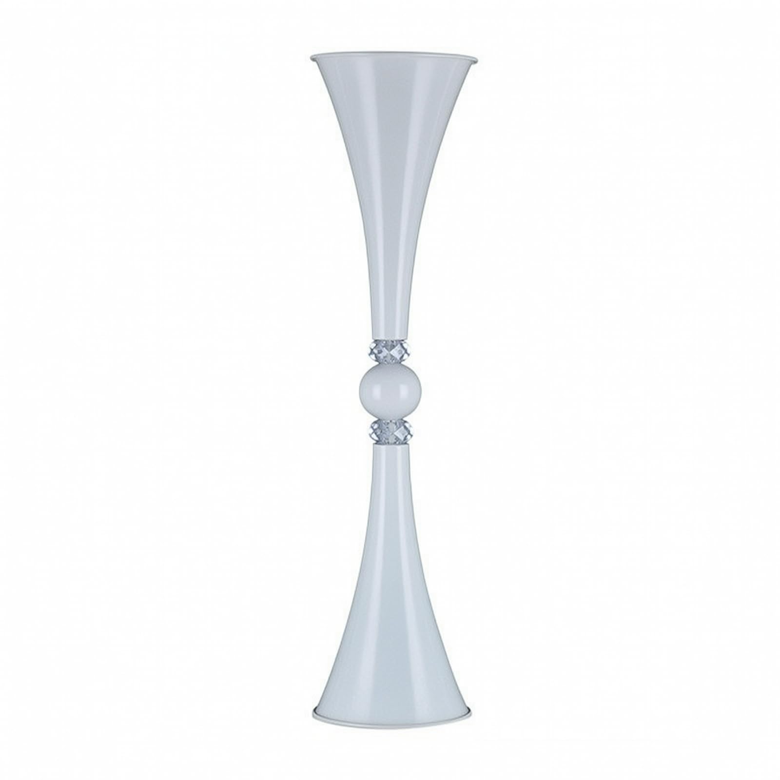 predolo Alzata per Fiori in Metallo Elegante , Bianco , 18 75CM | Vaso Centrotavola in Metallo, Robusto, Oggetto Decorativo, per Matrimonio, Wedding Planner