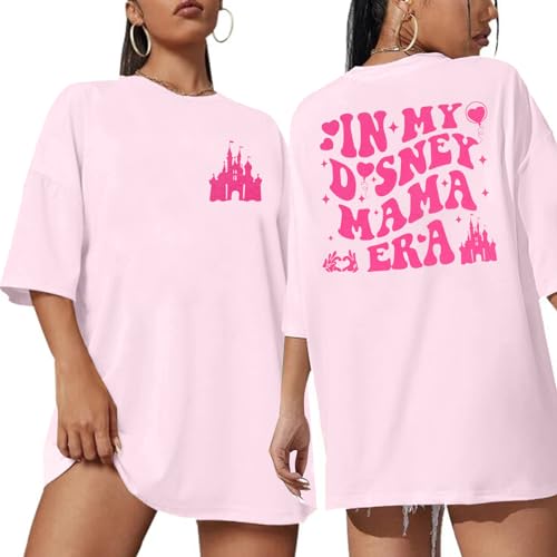 UNIQUEONE Mama Shirts for Women Mommy Tshirt: in My Mama Era Shirt Funny Mom Graphic Tees Oversized Tops