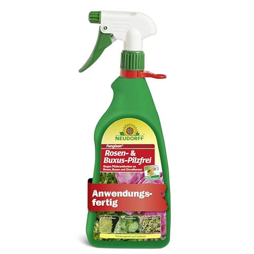 Preisvergleich Produktbild Neudorff Fungisan Rosen- und Buxus-Pilzfrei Anwendungsfertiges Spray zur Bekämpfung von Pilzkrankheiten an Rosen, Buxus und Zierpflanzen, vegan, 1 Liter