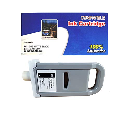 Vivid Colors Compatible Ink Cartridge Replacement for Canon PFI-703 PFI-703MBK 2962B001AA (Matte Black) for Use Canon IPF iPF810, iPF815, iPF820, iPF825, 700ml Ink Tank