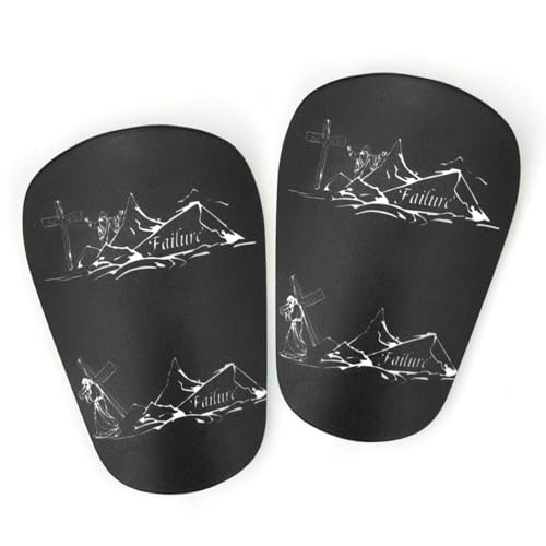 2pcs Mini Soccer Shin Guards, Small Shin Pads Miniature Football Protective Gear Shin Guards Youth Comfortable Protective Tiny Shin Equipment for Men Women Boys Girls (Story Style)