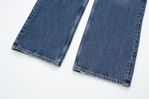 Blushing Comfort Jeans,Wide Leg Jeans for Women High Waisted Stretchy Denim Jeans Fashion Baggy Trouser with Pockets3