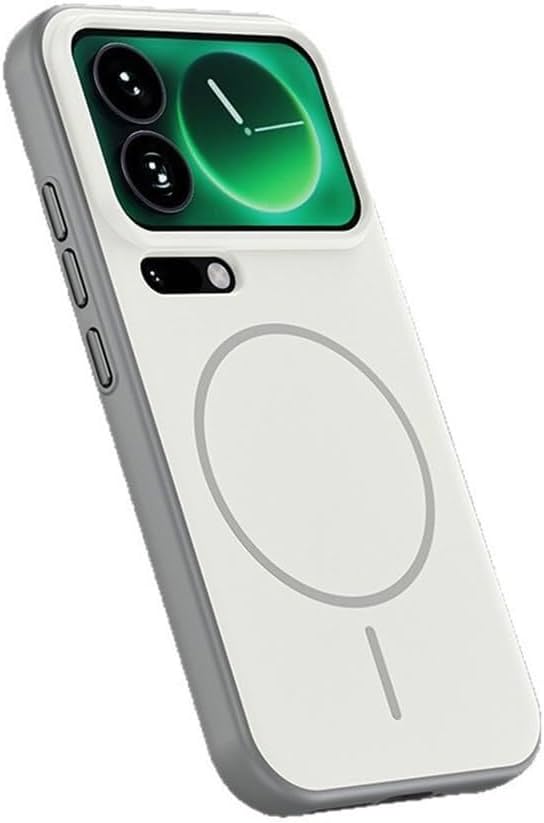 Funda a prueba de caídas para Xiaomi 17Pro Max/17/17Pro, protección magnética contra golpes, acabado mate anti-amarillento (gris, 17Pro)