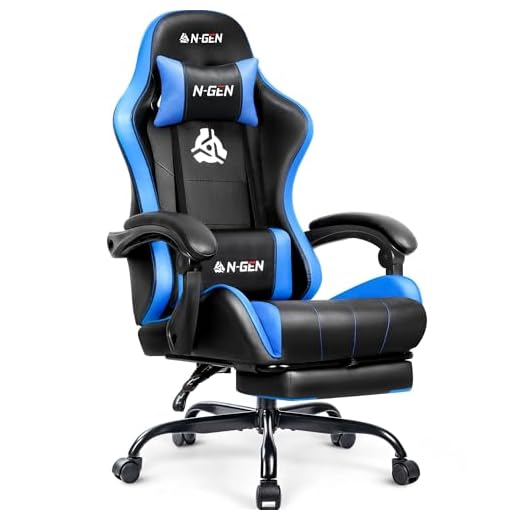 Ergonomic Gaming Chair with Footrest