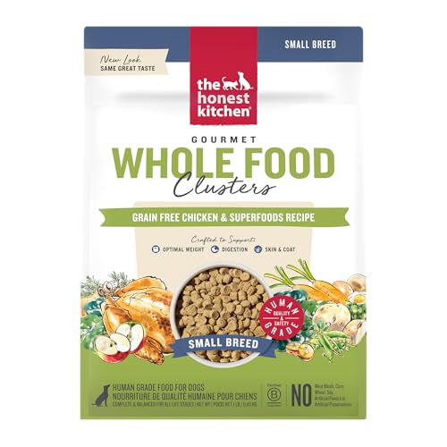 Image of The Honest Kitchen Whole Food Clusters Small Breed Grain Free Chicken Dry Dog Food, 1 lb Trial Pouch