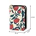 tplaotee Carnation Ethnic Art Style Fashion leather credit card wallet With 2 cash slot RFID Blocking credit card case with zipper billeteras para hombre