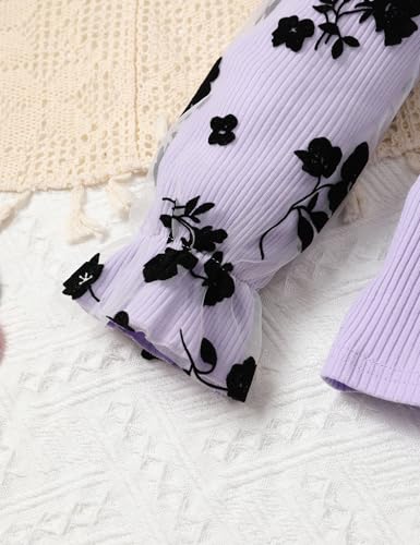 Image of Toddler Girl Clothes Girls Outfits Flare-lace Sleeve Top and Plaid Skirt Dress Fall Winter 2Pcs Girls Clothes 5-12T