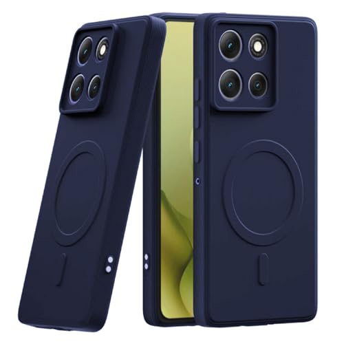 Image of Back Cover | MagFit Ring Design (Non-Magnetic) | Shockproof Protection | Anti-Slip Grip | Raised Camera Edges | Slim Protective Case for Motorola Moto G86 5G / G86 Power 5G (Steel Blue)