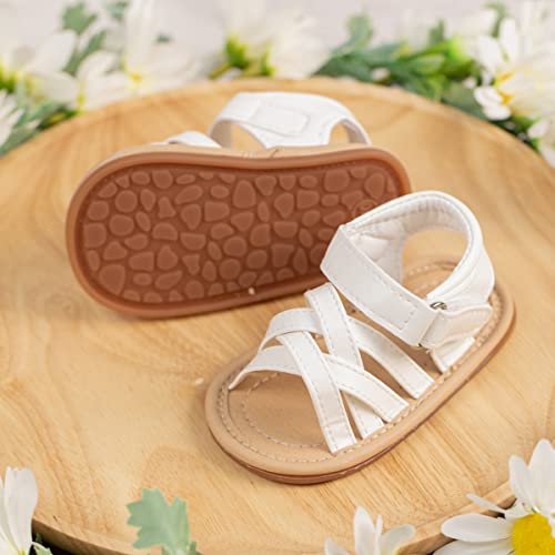 Image of CENCIRILY Infant Baby Girls Boys Sandals Summer Beach Outdoor Bowknot Soft Rubber Sole Toddler Princess Dress Flats Walking Shoes