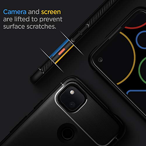 Spigen Rugged Armor Designed for Google Pixel 4a Case (2020) [NOT Compatible with Pixel 4a 5G] - Matte Black